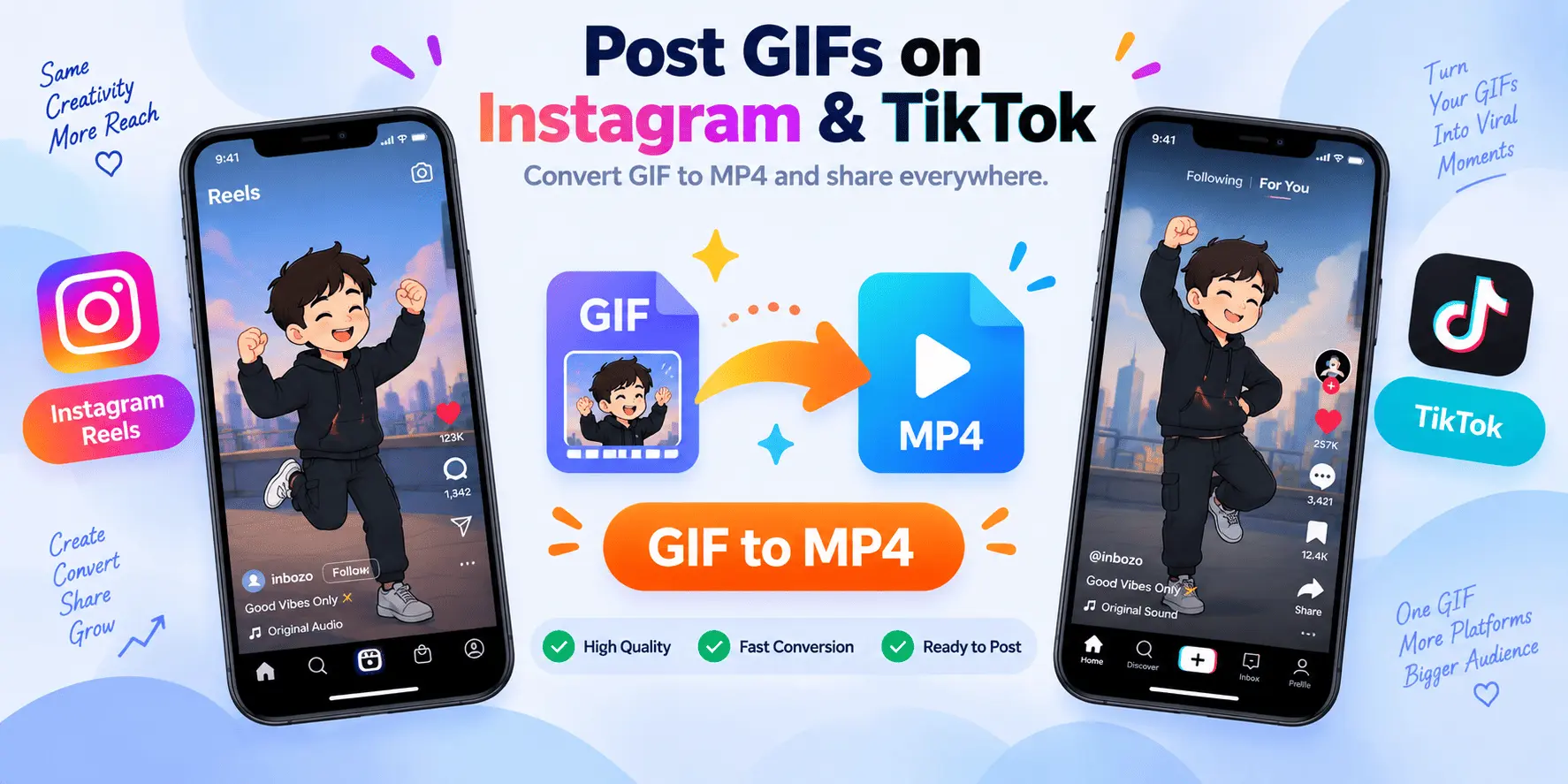 How to Post a GIF on Instagram & TikTok (Convert GIF to MP4 in Seconds)